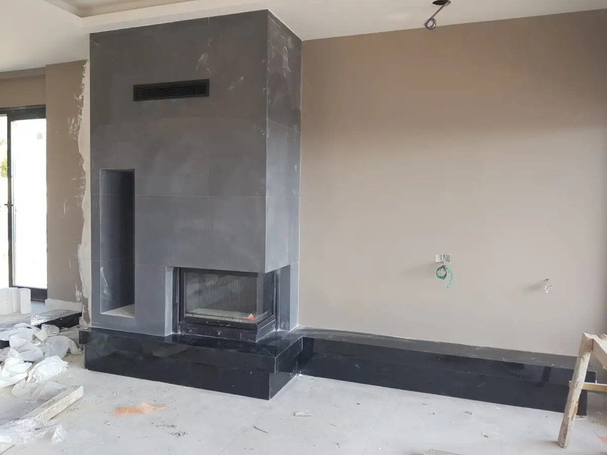 L TİPİ  TV ÜNİTELİ ASANSÖRLÜ  ŞÖMİNE 0315